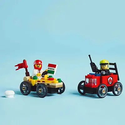 Lego City Pizza Arabası İtfaiye Kamyonuna Karşı Yarış Arabası Paketi 60458 - LEGO (1)