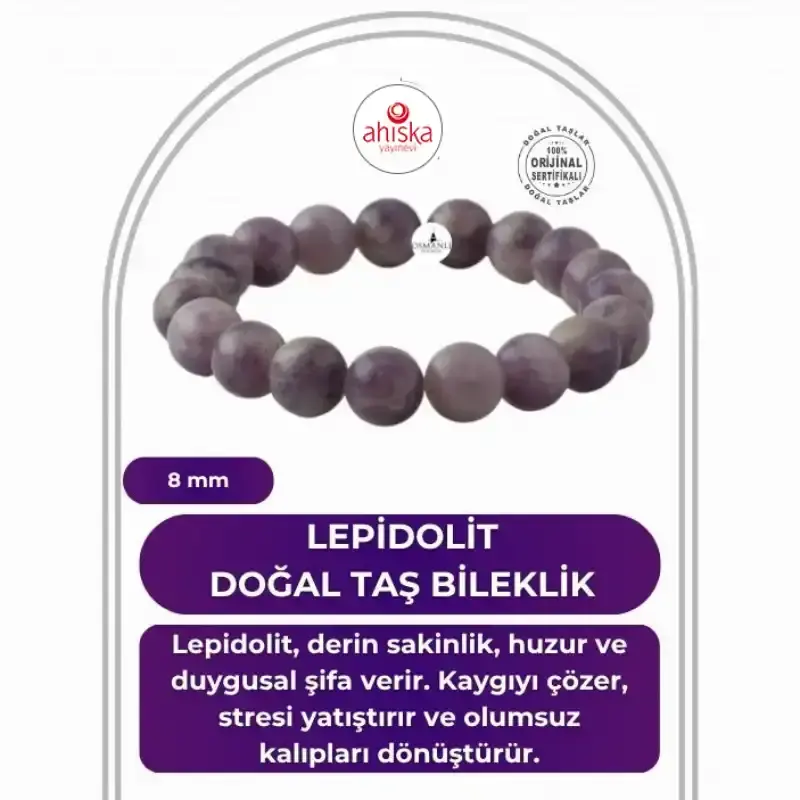 Lepidolit 10mm Doğal Taş Bileklik - 1