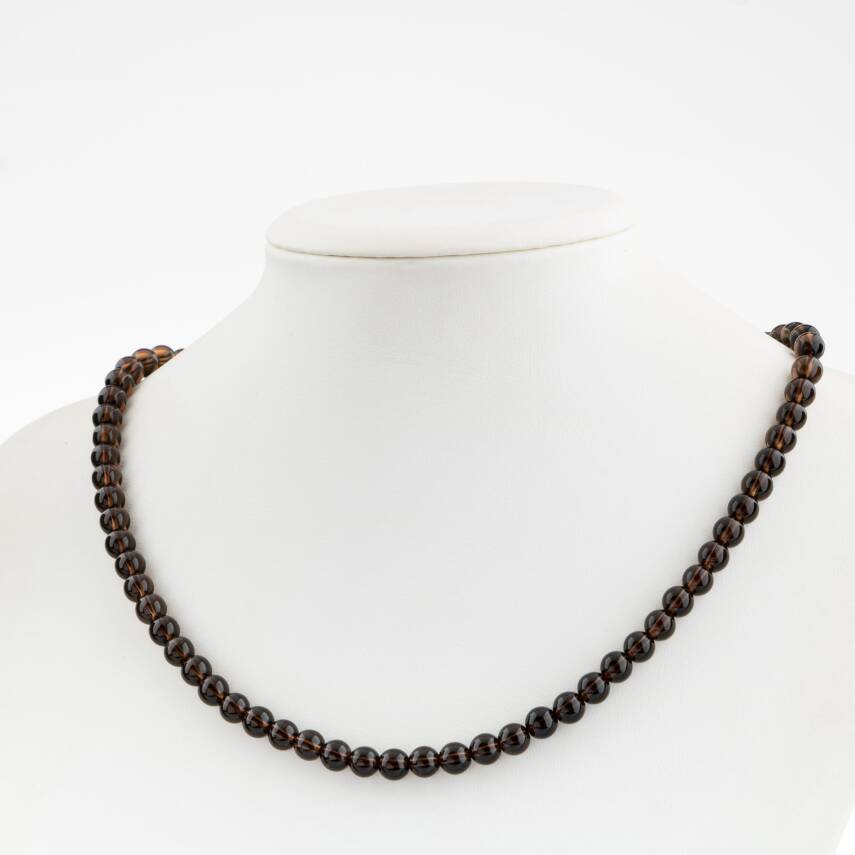 Lepidolit 6 mm Dizi Doğal Taş Kolye - 1