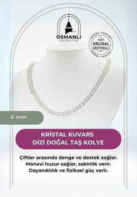 Lepidolit 6 mm Dizi Doğal Taş Kolye - 2