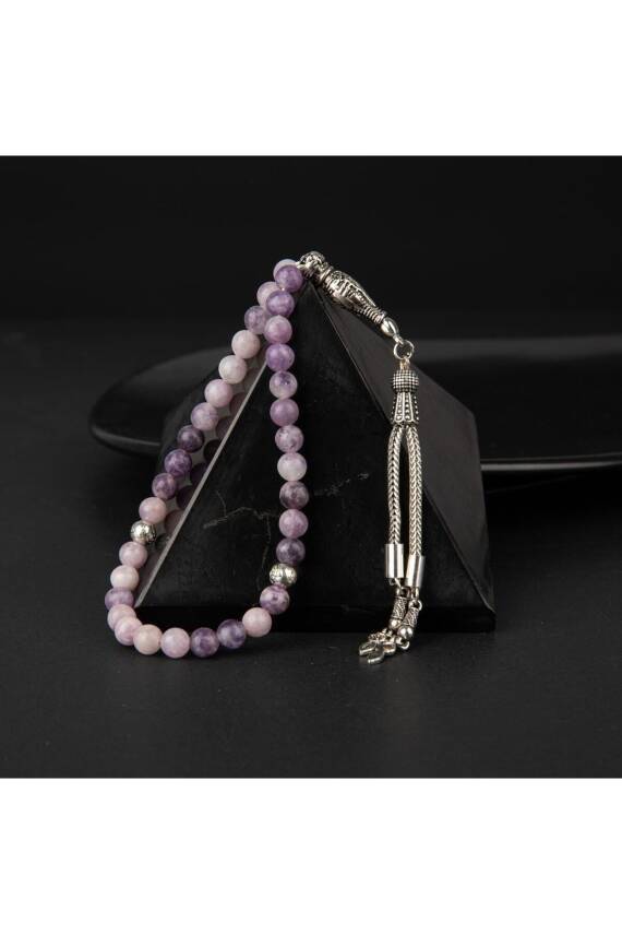 Lepidolit Doğal Taş Tesbih 33lük - 6mm - 2