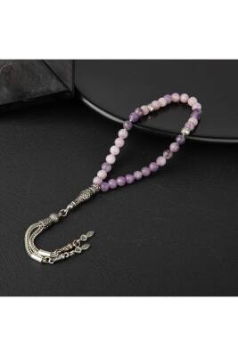 Lepidolit Doğal Taş Tesbih 33lük - 6mm - 3