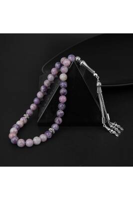 Lepidolit Doğal Taş Tesbih 33lük - 8mm - 3