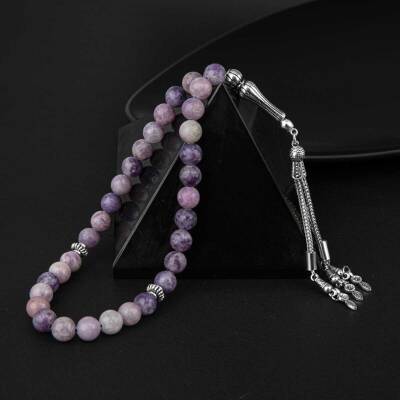 Lepidolit Doğal Taş Tesbih 33lük - 8mm - 3
