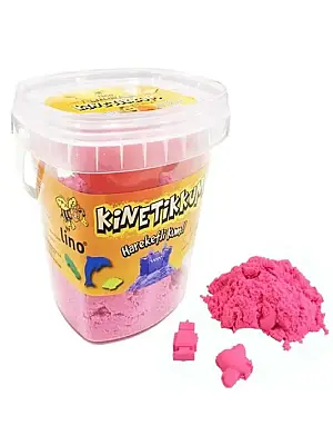 Lino Kinetik Kum 500 gr Pembe Kova + 3 Kalıp - Lino (1)