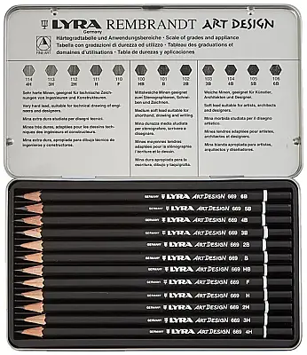 Lyra Dereceli Kalem Art Desıgn Metal Kutu 12 Li - Lyra (1)