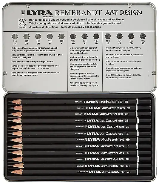 Lyra Dereceli Kalem Art Desıgn Metal Kutu 12 Li - 2