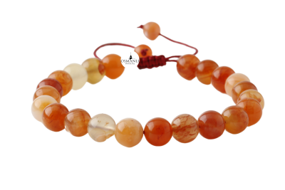 Madagaskar Akiği 8mm Merdiven Kapama Doğal Taş Bileklik - Osmanlı Doğaltaş