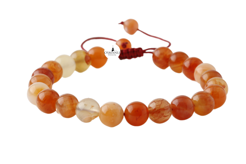 Madagaskar Akiği 8mm Merdiven Kapama Doğal Taş Bileklik - 2