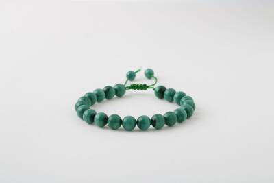 Malakit 8mm Merdiven Kapama Doğal Taş Bileklik - Osmanlı Doğaltaş