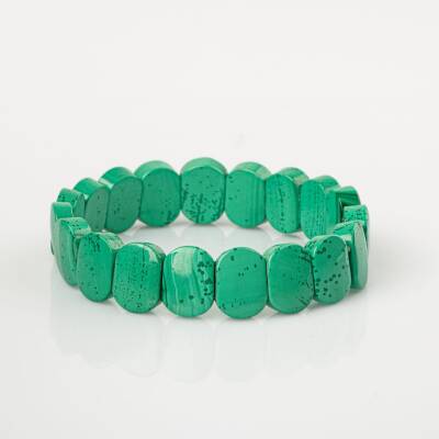 Malakit Doğal Taş Geniş Kesim Bileklik - 8