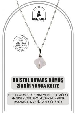 Malakit Doğal Taş Gümüş Zincir Kolye - 2