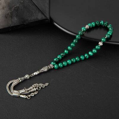 Malakit Doğal Taş Tesbih 33lük - 6mm - Doğal Taş (1)