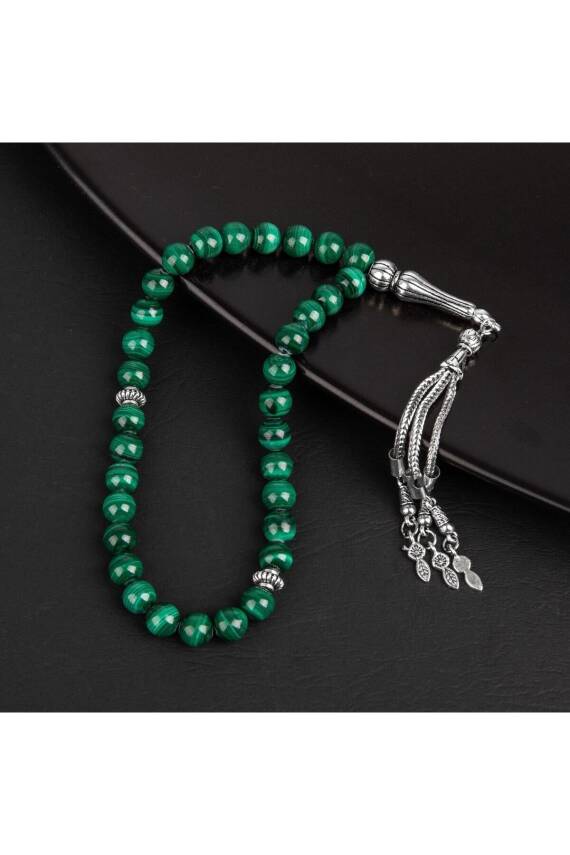 Malakit Doğal Taş Tesbih 33lük - 8mm - 2
