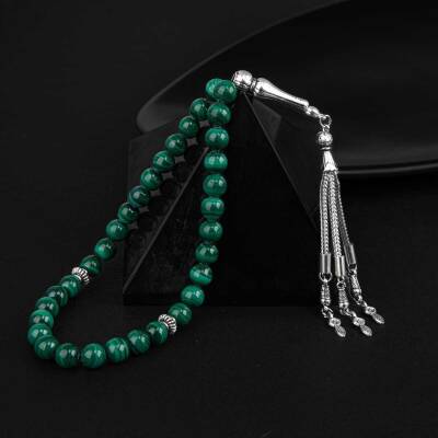 Malakit Doğal Taş Tesbih 33lük - 8mm - 3