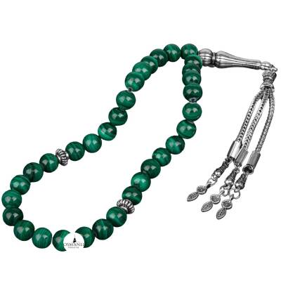 Malakit Doğal Taş Tesbih 33lük - 8mm - 5