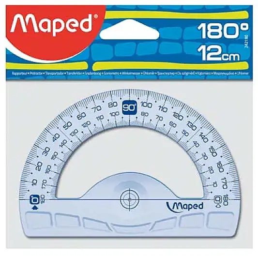 Maped Kristal Açı Ölçer 180 Derece 12 cm - 1