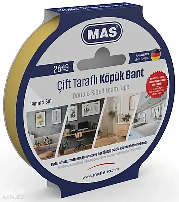 Mas 2643 Çift Taraflı Köpük Bant 19 x 5 mm - 1