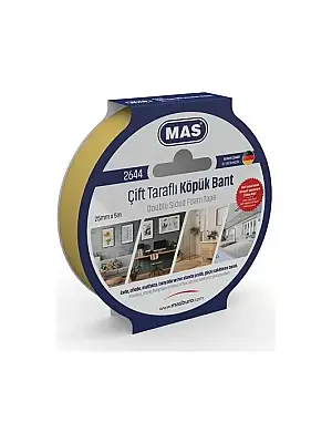 Mas 2644 Çift Taraflı Köpük Bant 25 x 5 mm - 1
