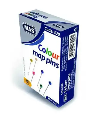 Mas 320 Renkli Başlı Toplu İğne 32 mm - Mas