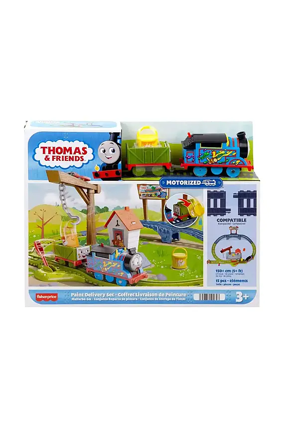 Mattel Thomas Ve Arkadaşları Boya Teslimatı Motorlu Tren Seti - 1