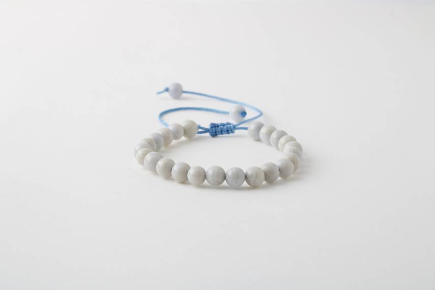 Mavi Akik 6mm Merdiven Kapama Doğal Taş Bileklik - 2