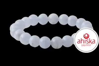 Mavi Akik 8mm Doğal Taş Bileklik - Doğal Taş (1)