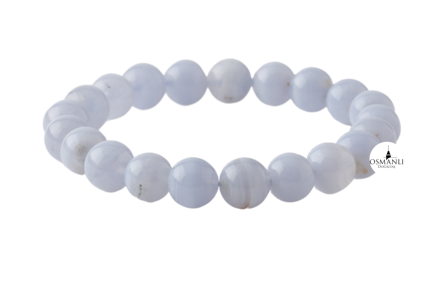 Mavi Akik 8mm Doğal Taş Bileklik - 1