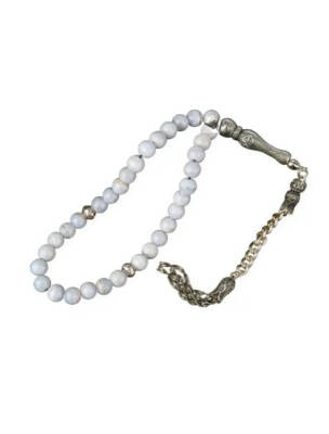 Mavi Akik Doğal Taş Tesbih 33lük - 6mm - Osmanlı Doğaltaş