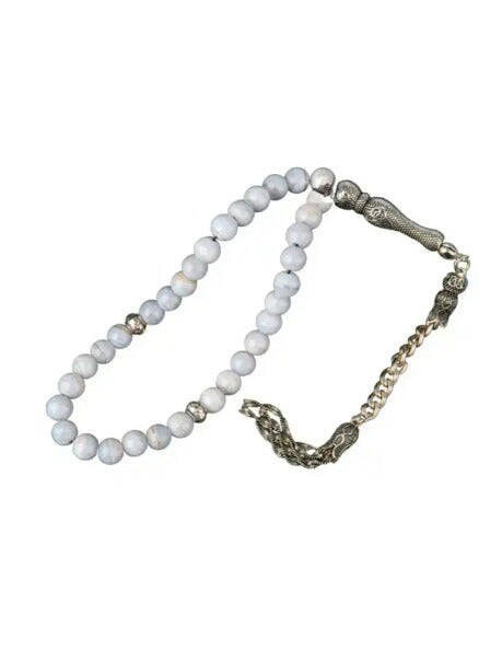 Mavi Akik Doğal Taş Tesbih 33lük - 6mm - 1