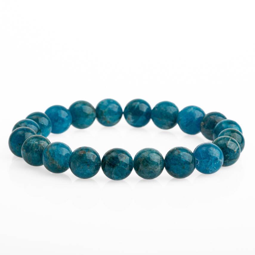 Mavi Apatit 10mm Doğal Taş Bileklik - 2