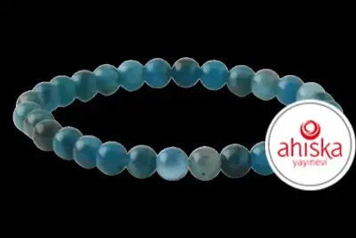 Mavi Apatit 6mm Doğal Taş Bileklik - Doğal Taş (1)