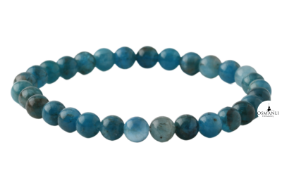 Mavi Apatit 6mm Doğal Taş Bileklik - 2