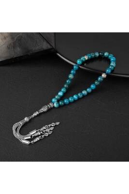 Mavi Apatit Doğal Taş Tesbih 33lük - 6mm - 3