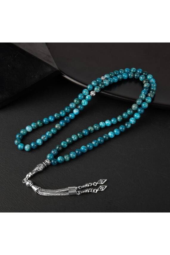 Mavi Apatit Doğal Taş Tesbih 99luk - 6mm - 2