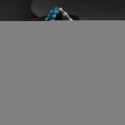 Mavi Apatit Doğal Taş Tesbih 99luk - 6mm - Osmanlı Doğaltaş