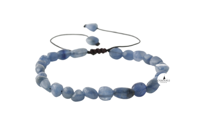 Mavi Kiyanit Natürel Kesim Doğal Taş Bileklik - Osmanlı Doğaltaş