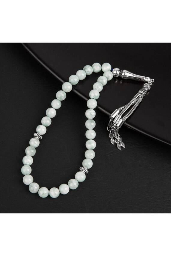 Mavi Larimar Doğal Taş Tesbih 33lük - 8mm - 2