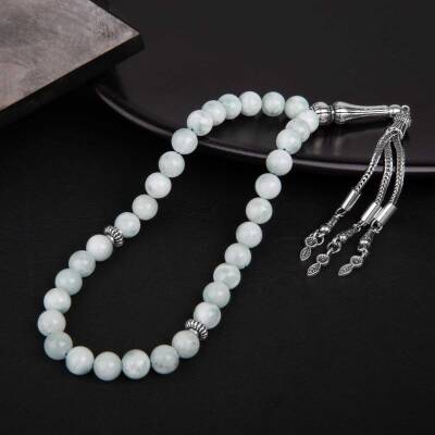 Mavi Larimar Doğal Taş Tesbih 33lük - 8mm - Doğal Taş