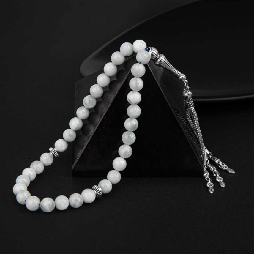 Mavi Larimar Doğal Taş Tesbih 33lük - 8mm - 3