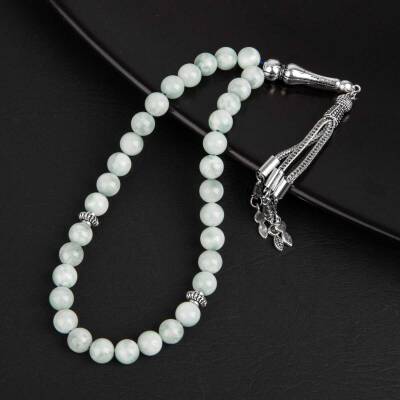 Mavi Larimar Doğal Taş Tesbih 33lük - 8mm - 4