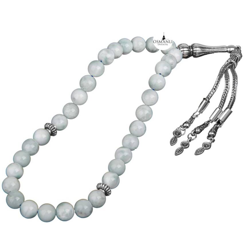 Mavi Larimar Doğal Taş Tesbih 33lük - 8mm - 5
