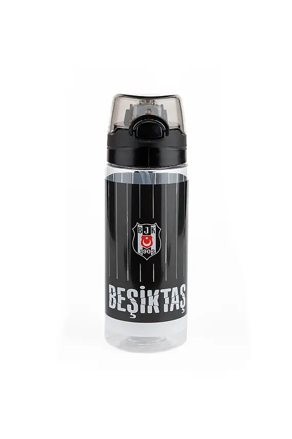 Me Beşiktaş İnce Çubuk Desenli 500 ml Plastik Matara - 1