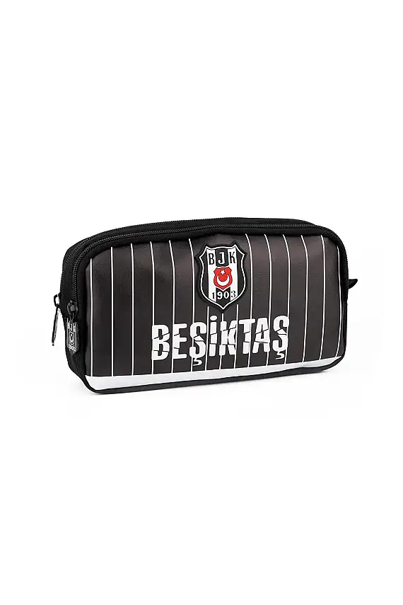 Me Beşiktaş Me Team İnce Çubuk Desenli Suni Deri Kalem Çantası - 1