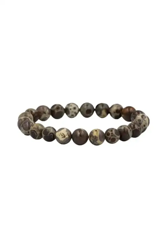 Meksika Jasper 6mm Merdiven Kapama Doğal Taş Bileklik - 1