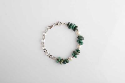 Mia, Turkuaz Firuze-İnci Doğal Taş Charm Bileklik - 3