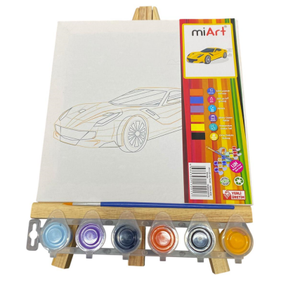 Miart Hobi Boyama Seti Araba 20x20 cm Şovalyeli - Miart