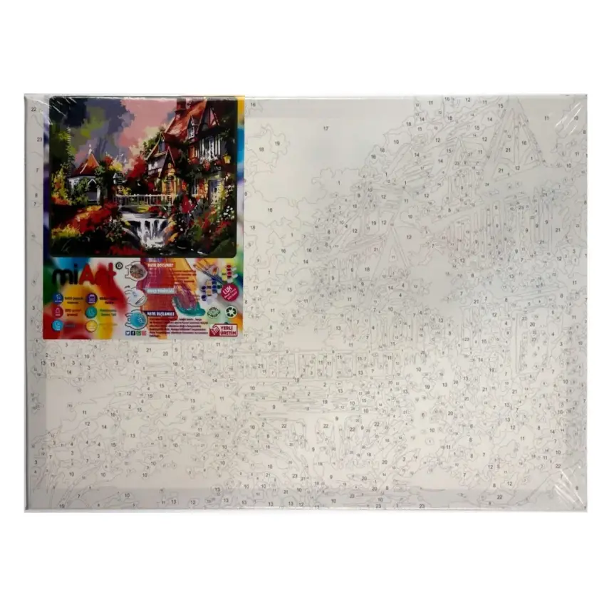 Miart Sayılarla Boyama Seti Huzurlu Bahçe 30x40 cm - 3