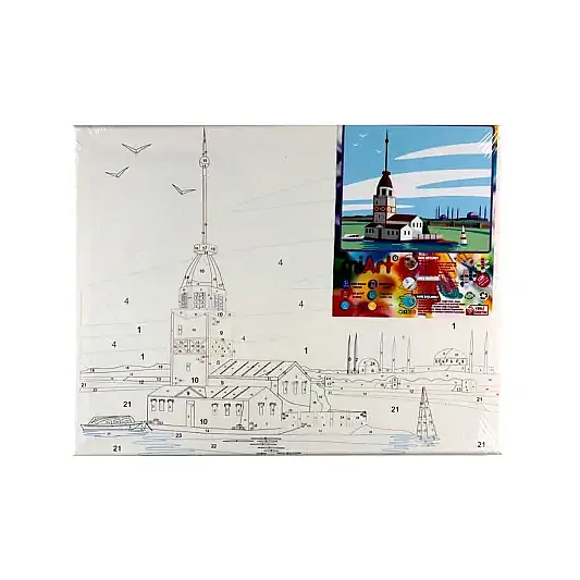 Miart Sayılarla Boyama Seti Kız Kulesi 30 x 40 cm - 2