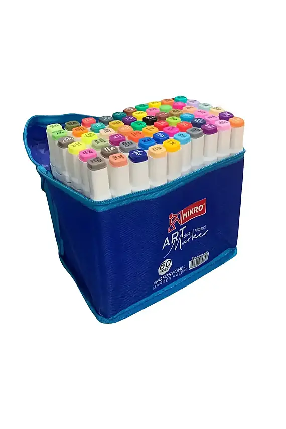 Mikro Art Çift Taraflı Marker Seti 60 Renk - 1
